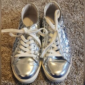 Aldo silver sequined sneaker